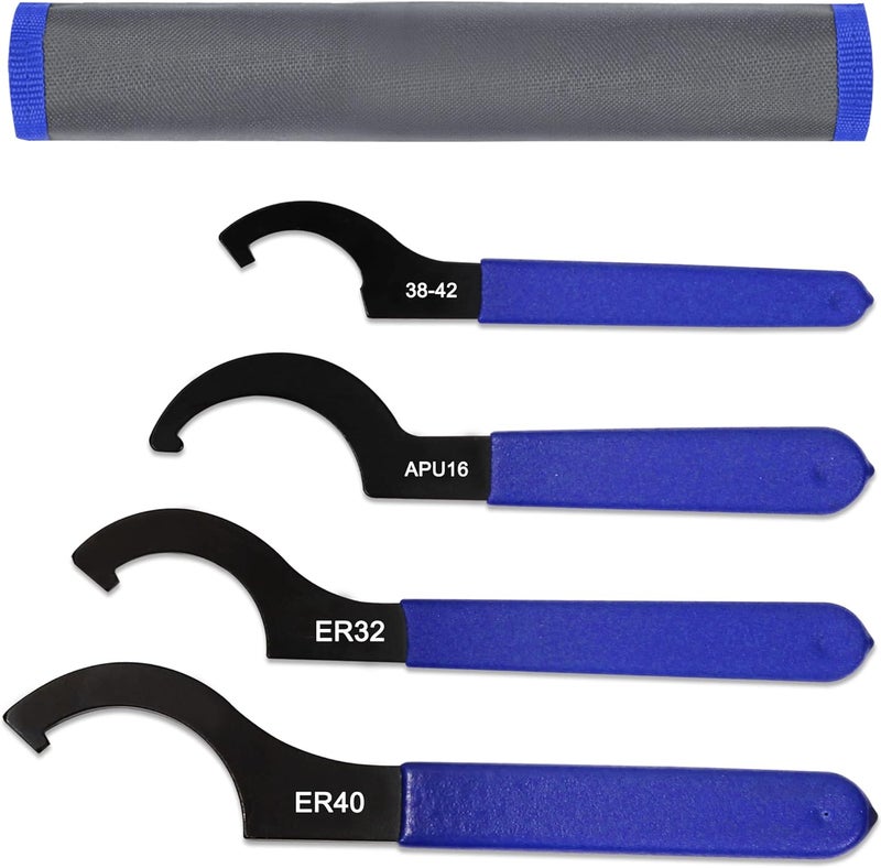 GallopMax 4Pcs Universal Coilover Spanner Wrench Set, Shock Wrench Adjustable Spanners for Most Car and Motorcycle Coil Over Shock Adjustments - Image 1